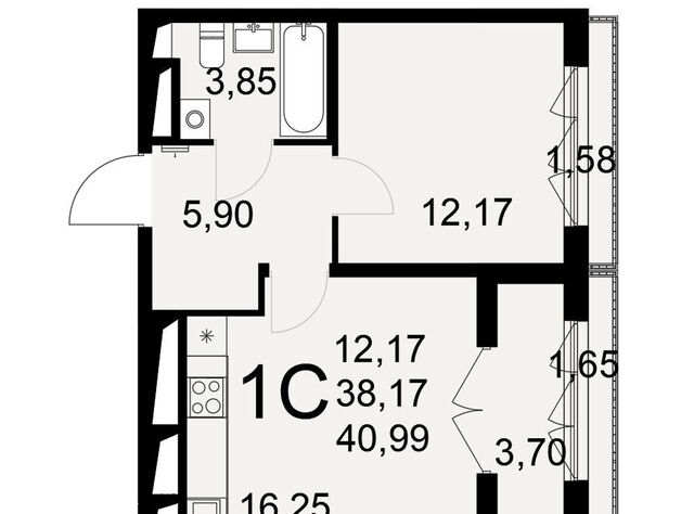 р-н Привокзальный дом 2 ЖК «Сегодня» секц. 1, стр. 73 фото