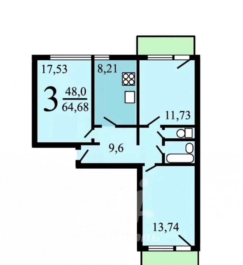 квартира г Москва Давыдково ул Рябиновая 8к/1 фото 21