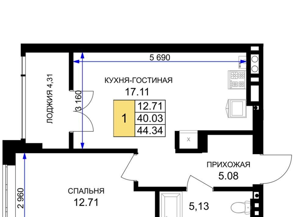 квартира р-н Гурьевский г Гурьевск ЖК «Включи» фото 1