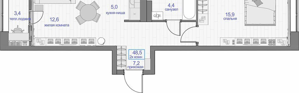 квартира г Красноярск р-н Кировский ул Кутузова 2 фото 1