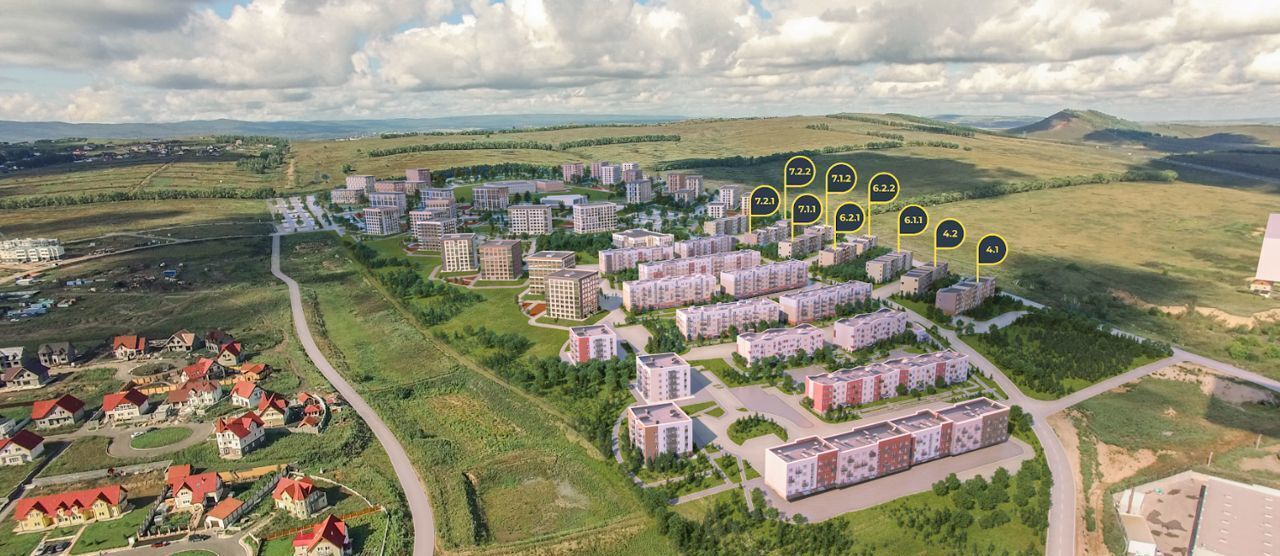 квартира г Красноярск Солонцы кв-л 2 жилмас «Новалэнд», д. 45 фото 5