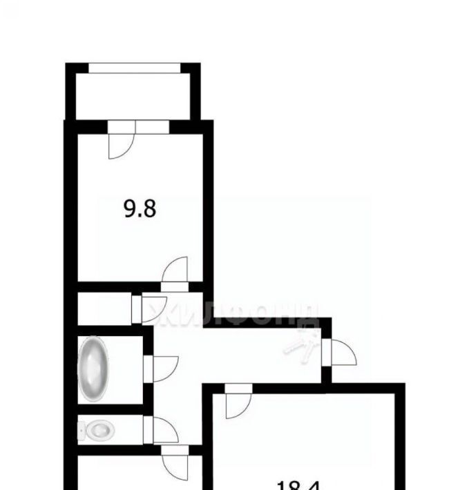 квартира г Новокузнецк р-н Заводской ул Климасенко 1/5 фото 9