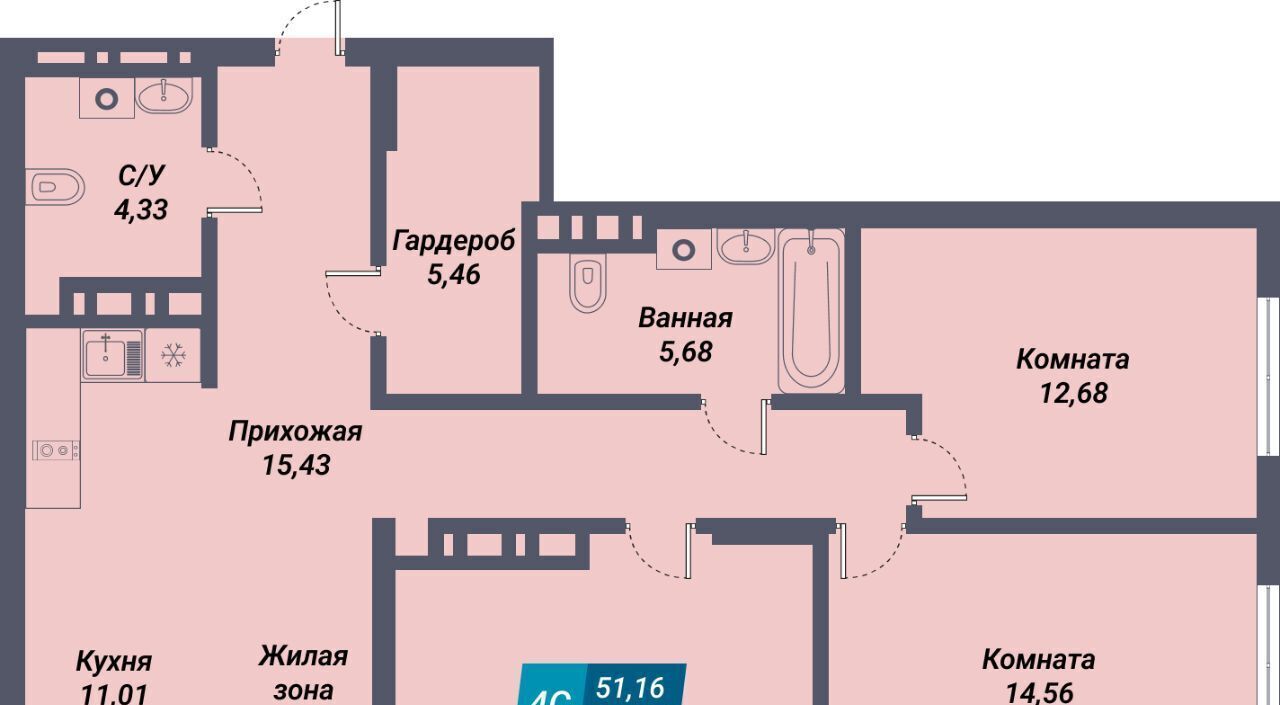 квартира г Новосибирск мкр Закаменский р-н Дзержинский Берёзовая роща 20с фото 1
