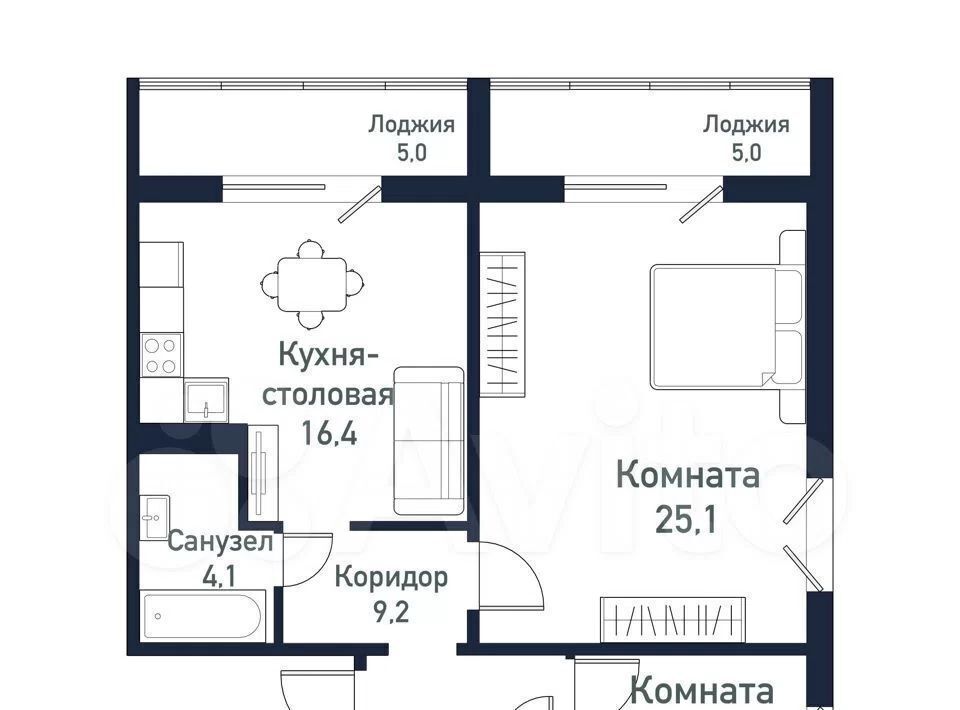 квартира п Западный р-н мкр Притяжение ул имени ефрейтора Потехина 2 Кременкульское с/пос фото 1