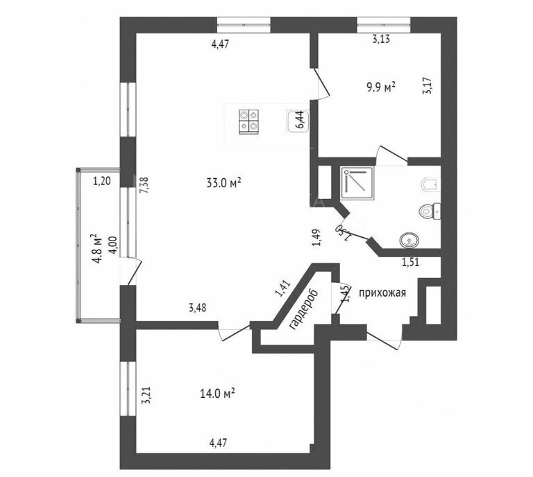 квартира г Тюмень ул Орджоникидзе 51 фото 20