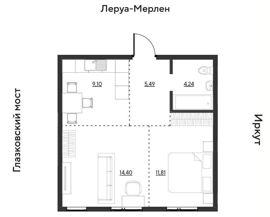 квартира г Иркутск р-н Свердловский ул Набережная Иркута 3 фото 1