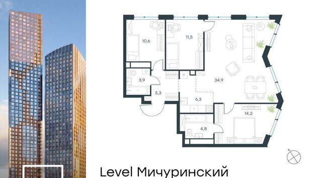 ЖК Левел Мичуринский к 10 фото