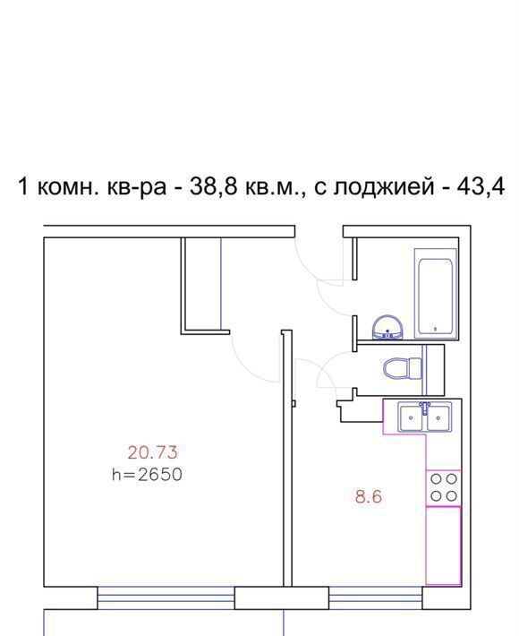 квартира г Москва ул Академика Челомея 8к/2 Воронцовская фото 24