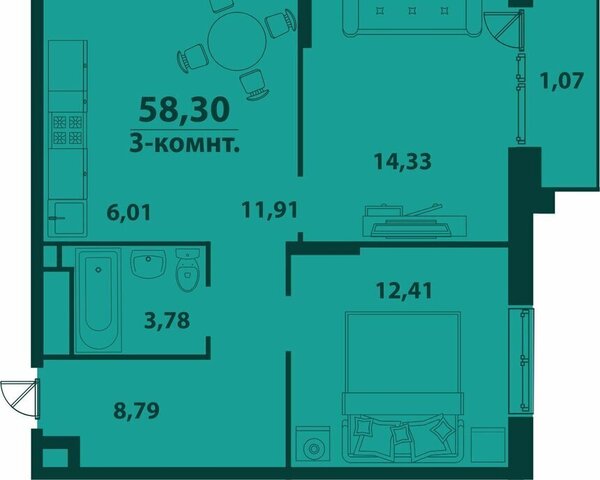 г Ульяновск р-н Засвияжский 19-й микрорайон ЖК «‎Аквамарин 2» 4 фото