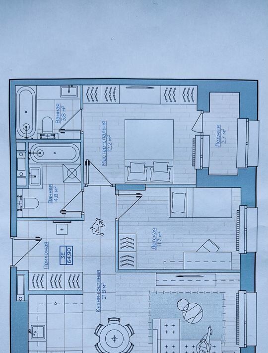 квартира г Уфа р-н Октябрьский ул Энтузиастов 7 ЖК Tau House фото 3