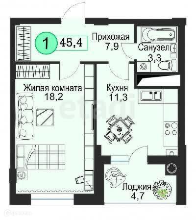 квартира г Ставрополь р-н Ленинский ул Кирина 30 городской округ Ставрополь фото 6