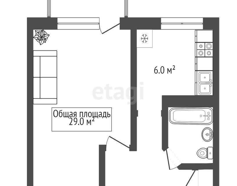 квартира г Искитим ул Станционная 25 городской округ Искитим, 1-я фото 10