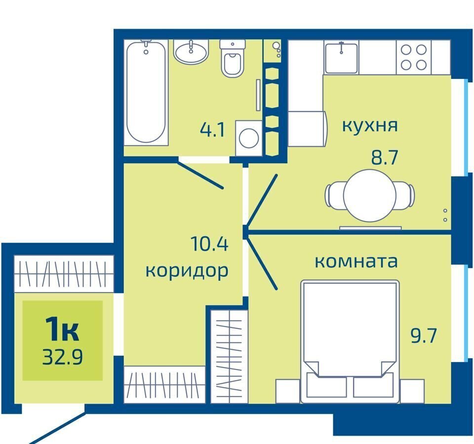 квартира г Пермь р-н Мотовилихинский ул Целинная 59 корп. 2 фото 1