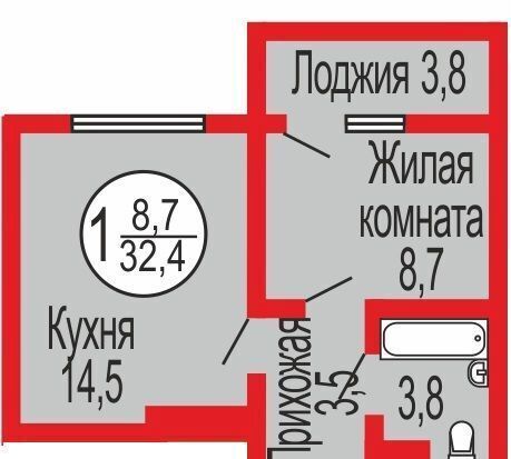 квартира г Оренбург р-н Ленинский ул Уральская 2/19 фото 5