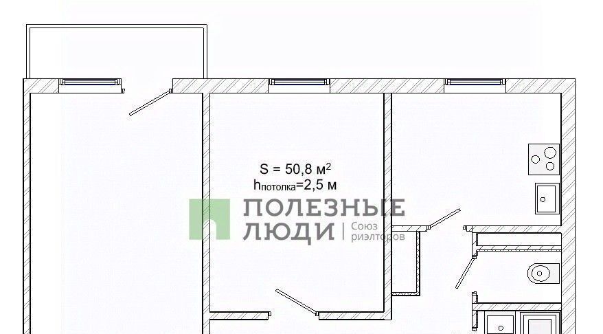 квартира г Барнаул р-н Ленинский ул Монтажников 8 фото 2