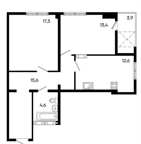 квартира р-н Центральный ул Трубаченко 21 фото