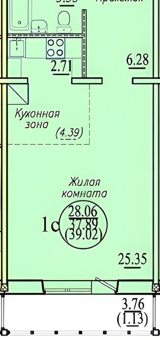 квартира г Новосибирск р-н Октябрьский Золотая Нива ул Виталия Потылицына 13 Плющихинский фото 15