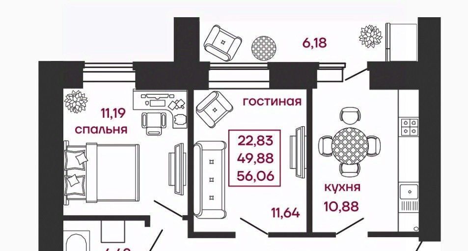 квартира р-н Пензенский с Засечное ул Соборная 4 Засечный сельсовет фото 1