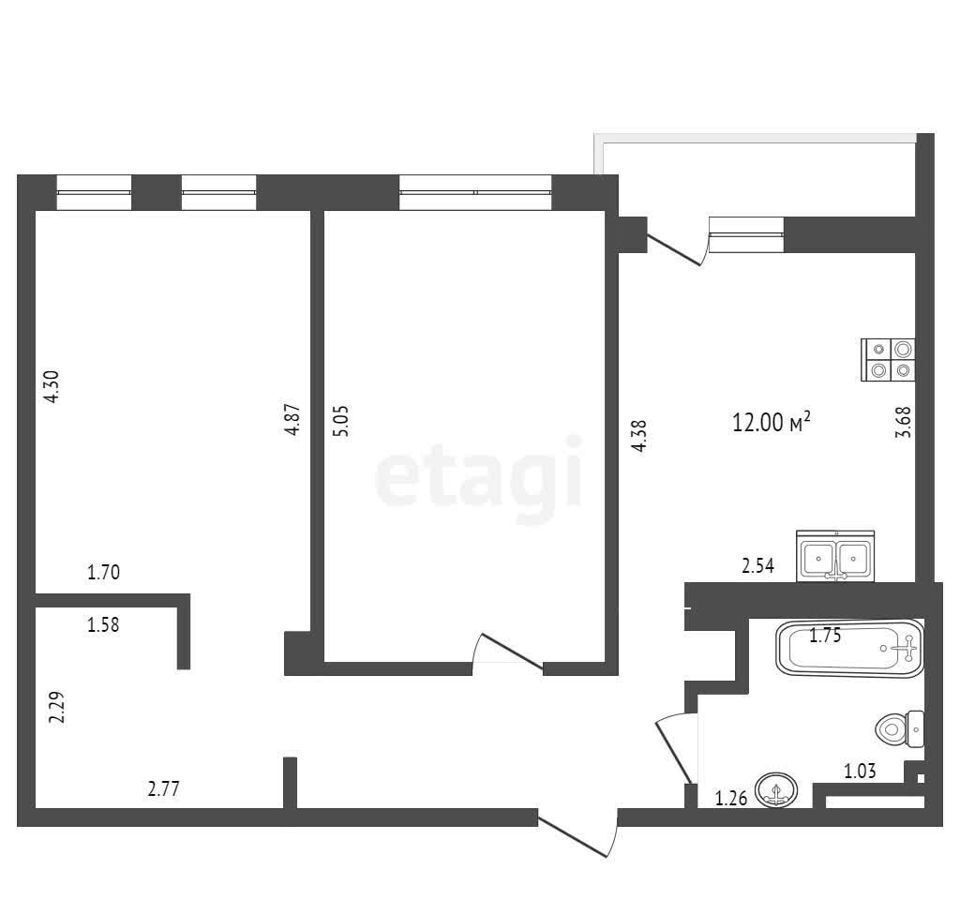 квартира г Ханты-Мансийск ул Комсомольская 65/1 фото 10