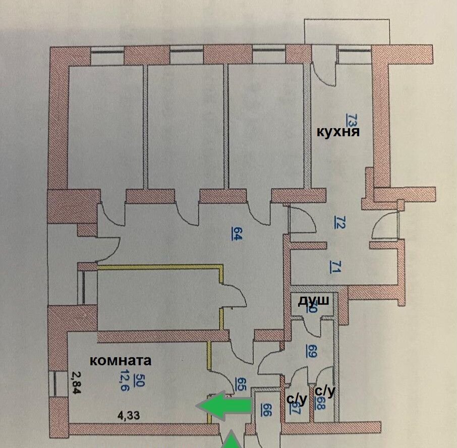 комната г Бердск ул Островского 73 фото 5