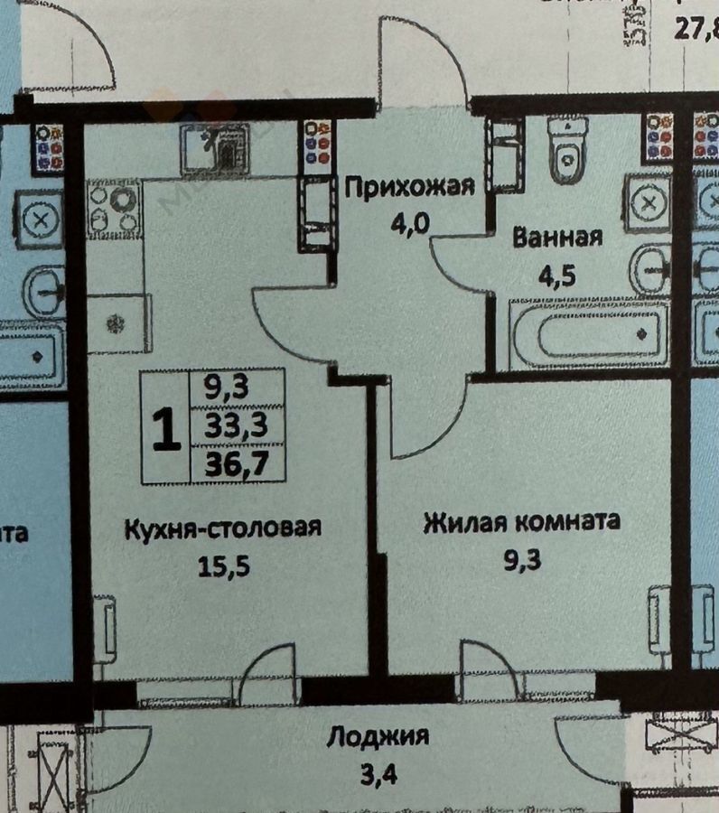 квартира г Краснодар р-н Карасунский ул Автолюбителей 1гк/1 фото 10