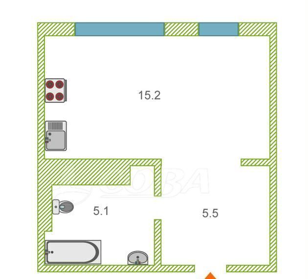 квартира г Тюмень р-н Калининский ул Московский тракт 83к/6 фото 2