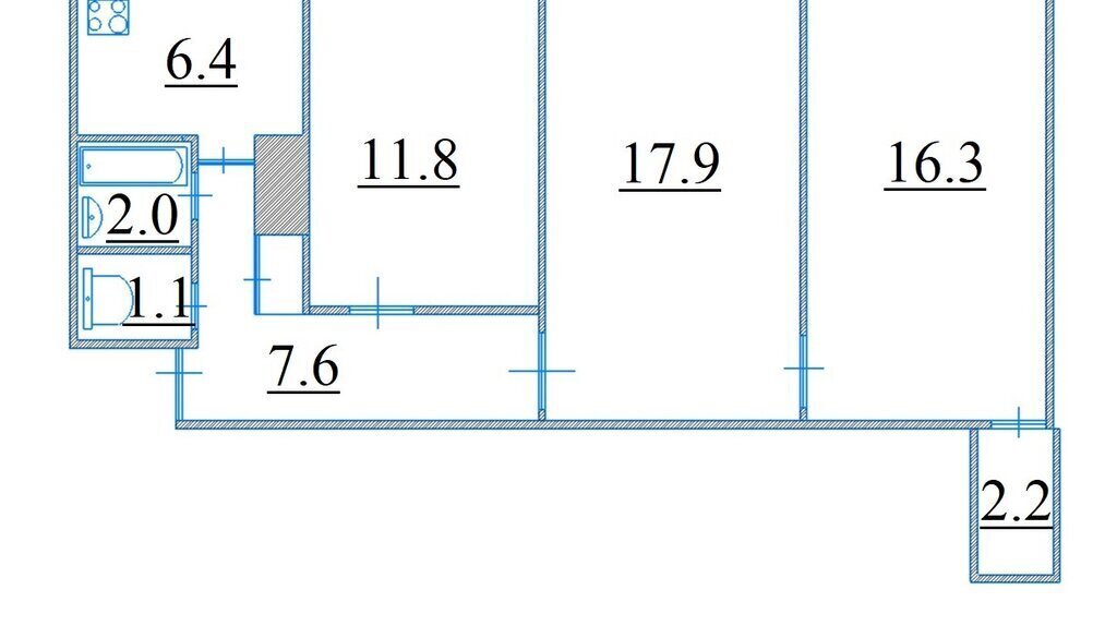 квартира г Санкт-Петербург метро Проспект Ветеранов ул Генерала Симоняка 27к/2 фото 23