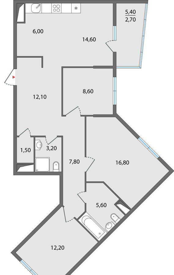 квартира г Липецк р-н Советский ул Игнатьева Ф.С. 33 корп. 1 фото 1