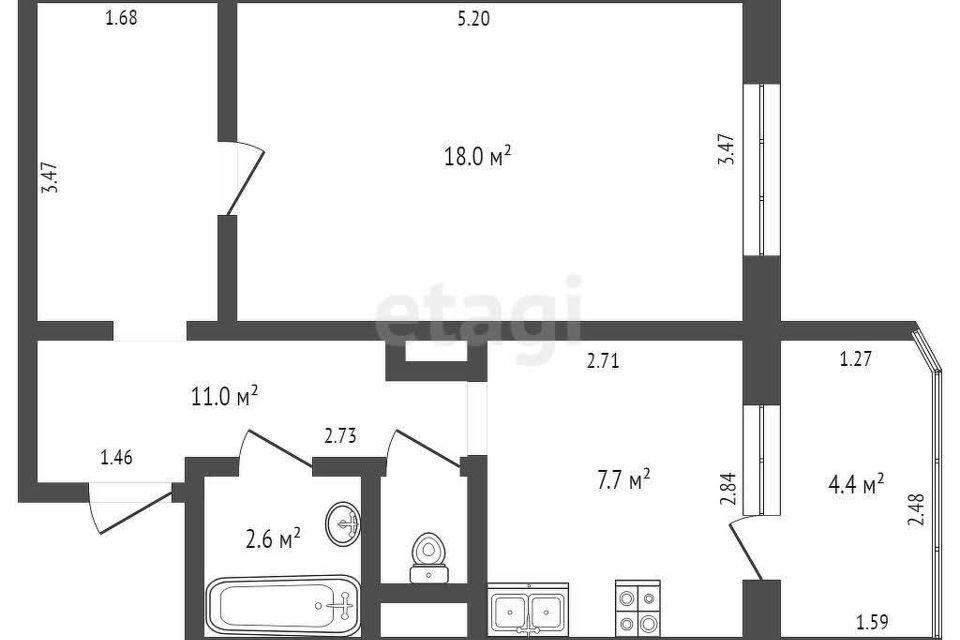 квартира г Пыть-Ях 4-й микрорайон, 15, Нефтеюганский район фото 3