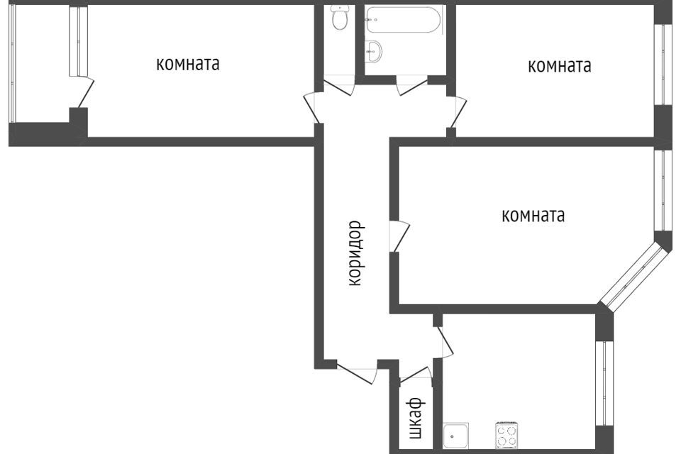 квартира г Нижневартовск ул Нефтяников 80 городской округ Нижневартовск фото 1