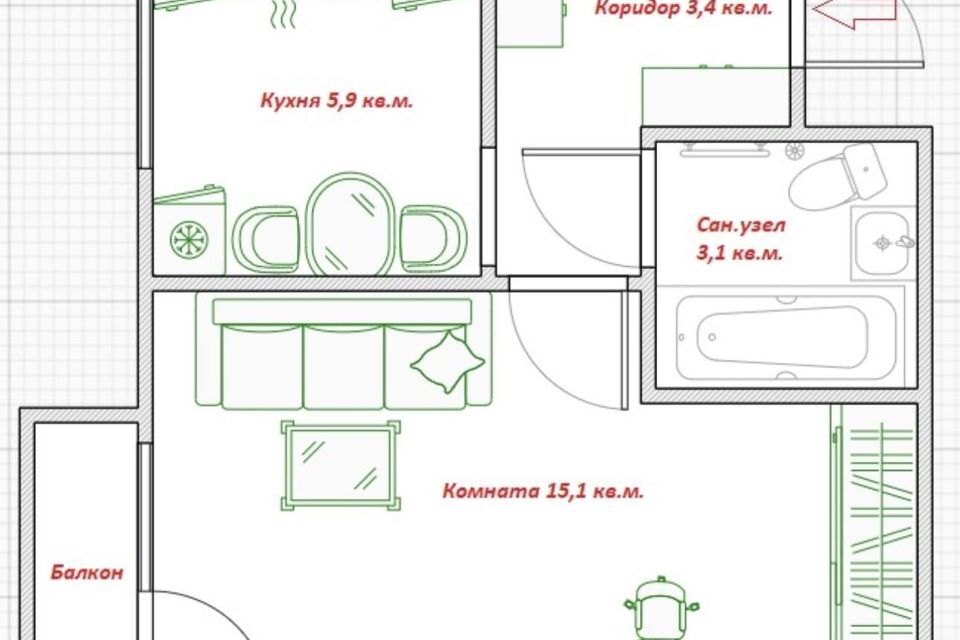 квартира г Волжский ул Оломоуцкая 64а городской округ Волжский фото 8