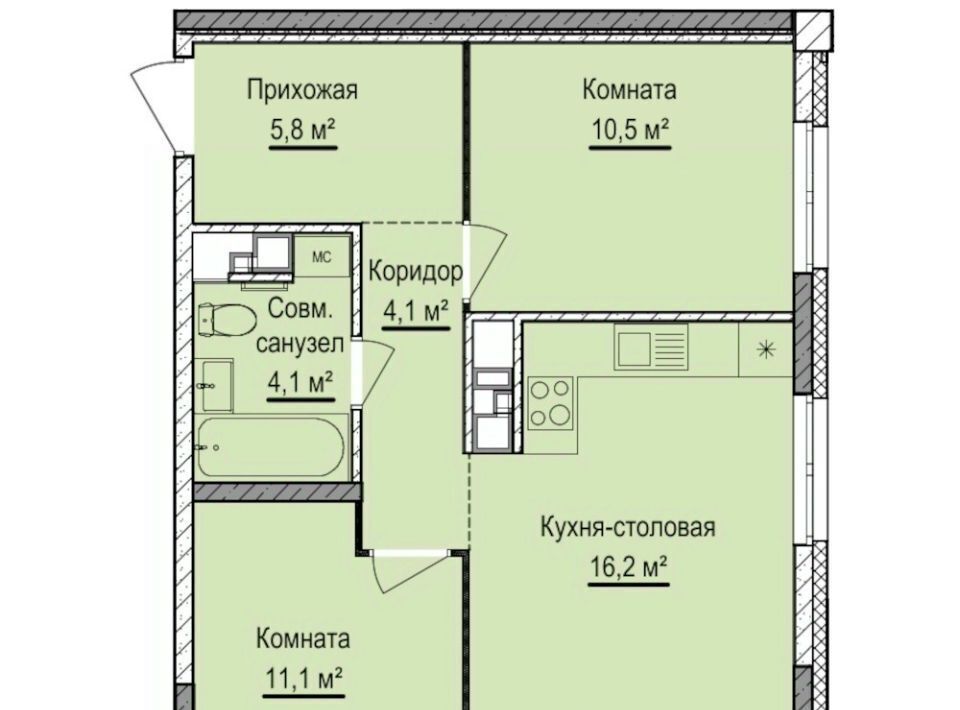 квартира г Ижевск р-н Устиновский Автопроизводство ЖК «Норвежский лес» жилрайон фото 1