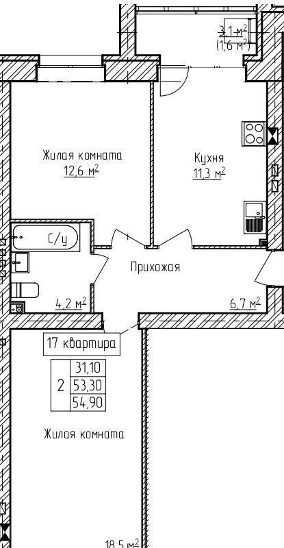 квартира р-н Ярославский д Карабиха ш Московское 2 Красные Ткачи фото 1