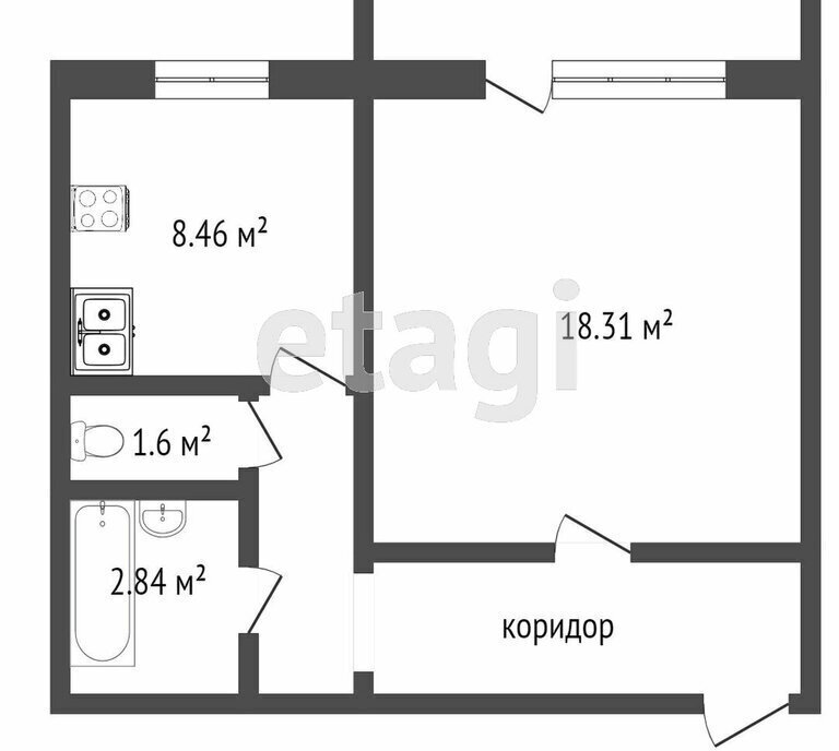 квартира г Челябинск р-н Курчатовский ул Шагольская квартал 1 6а фото 7