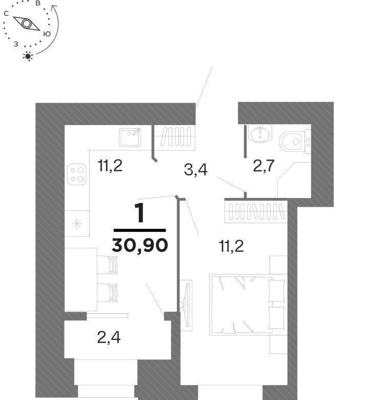 квартира г Рязань р-н Московский ул Интернациональная 2 фото 1