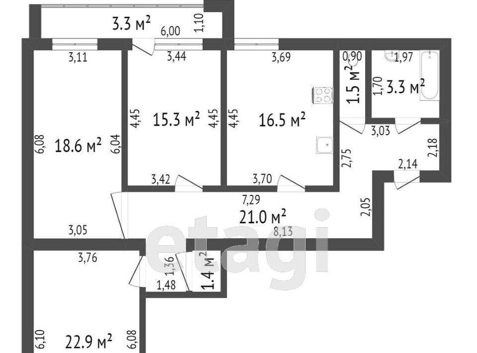 квартира г Стерлитамак ул Худайбердина 218 фото 21