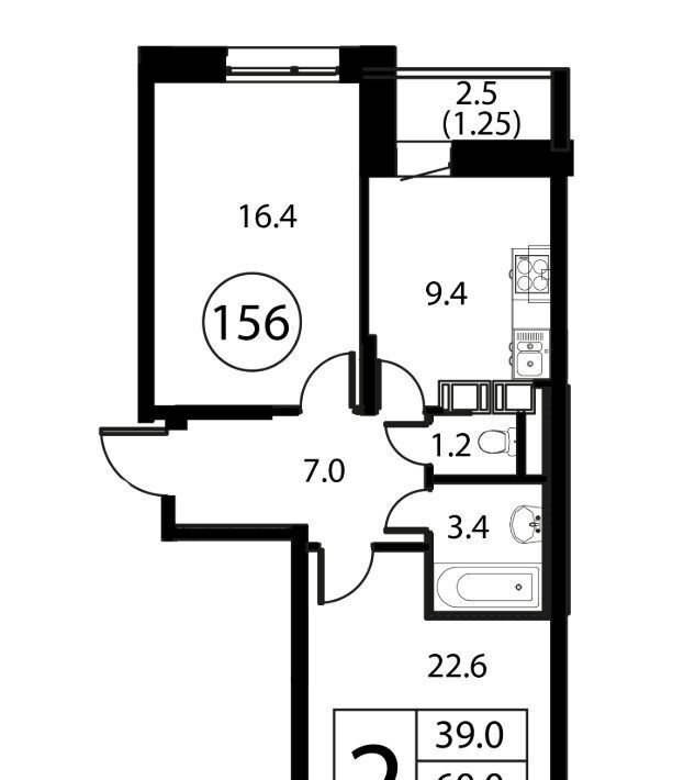 квартира г Домодедово ЖК Космос Домодедовская, Авиационный мкр фото 1