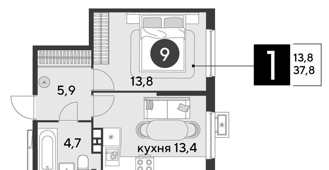 квартира г Краснодар р-н Прикубанский ЖК «Парк Победы 2» ш. Ближний Западный Обход/ул. Героя Пешкова/ ул. Садовая фото 2