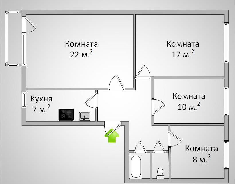 квартира г Екатеринбург р-н Чкаловский ул Шишимская 12 Екатеринбург городской округ фото 10