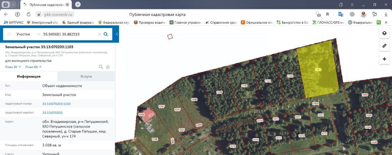 земля р-н Петушинский д Старые Петушки р-н мкр Северный Петушинское муниципальное образование, 167 фото 7