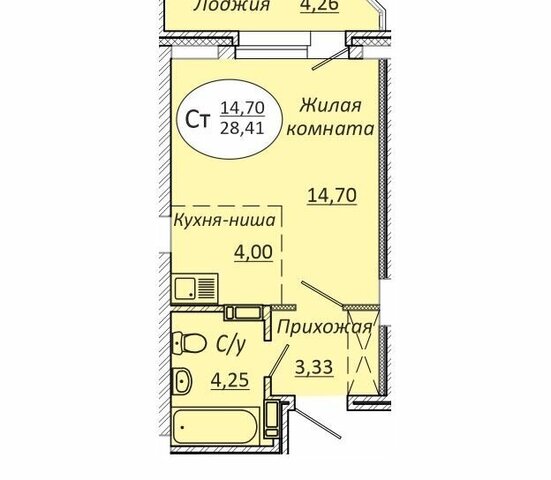 квартира р-н Октябрьский Золотая Нива дом 51 фото