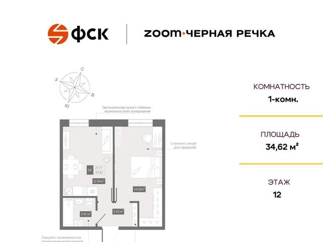 Выборгская сторона Черная Речка пр-кт Коломяжский 4 Апарт-комплекс «Zoom Черная Речка» лит. А фото