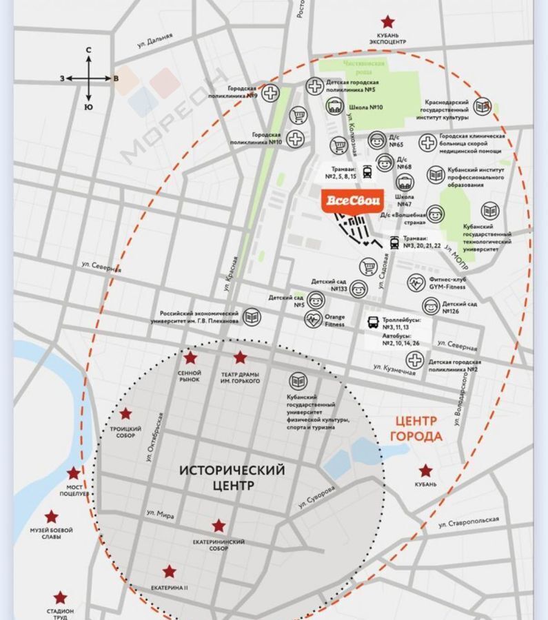 квартира г Краснодар р-н Центральный ул Колхозная 5/2 корп. 4 фото 7