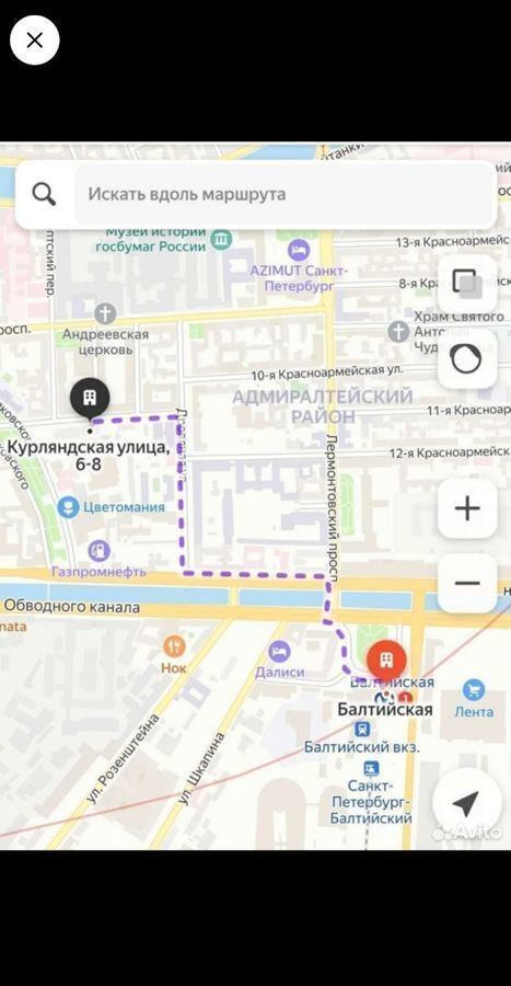 квартира г Санкт-Петербург метро Балтийская ул Курляндская 8 округ Екатерингофский фото 10