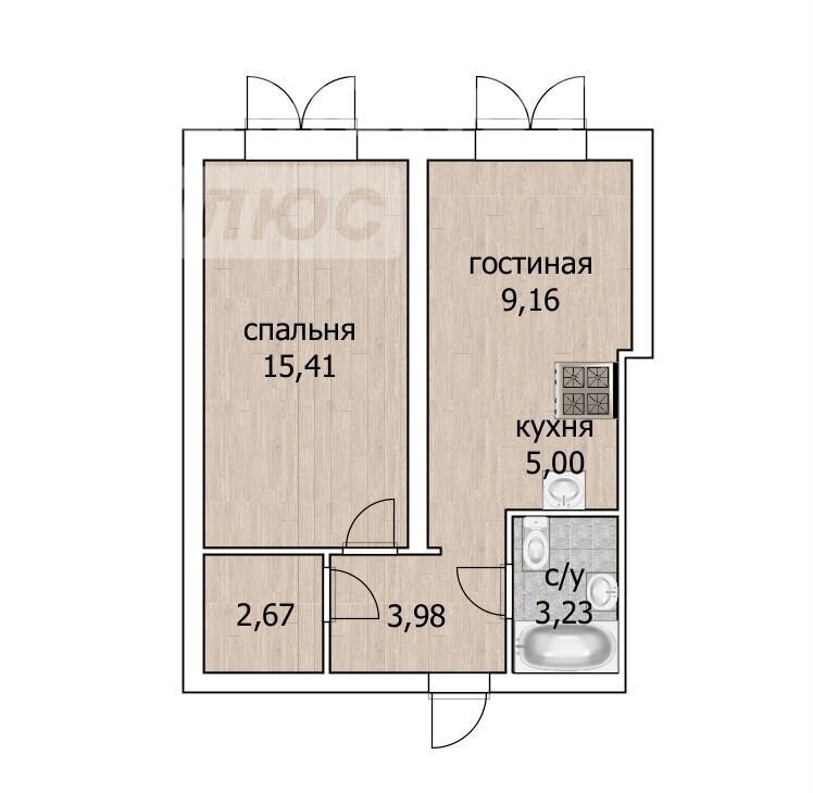 квартира г Уфа р-н Кировский ул Менделеева 126 фото 14