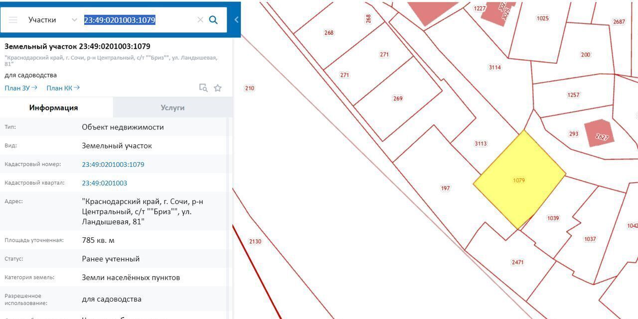 земля г Сочи р-н Центральный снт Бриз ул Ландышевая фото 2