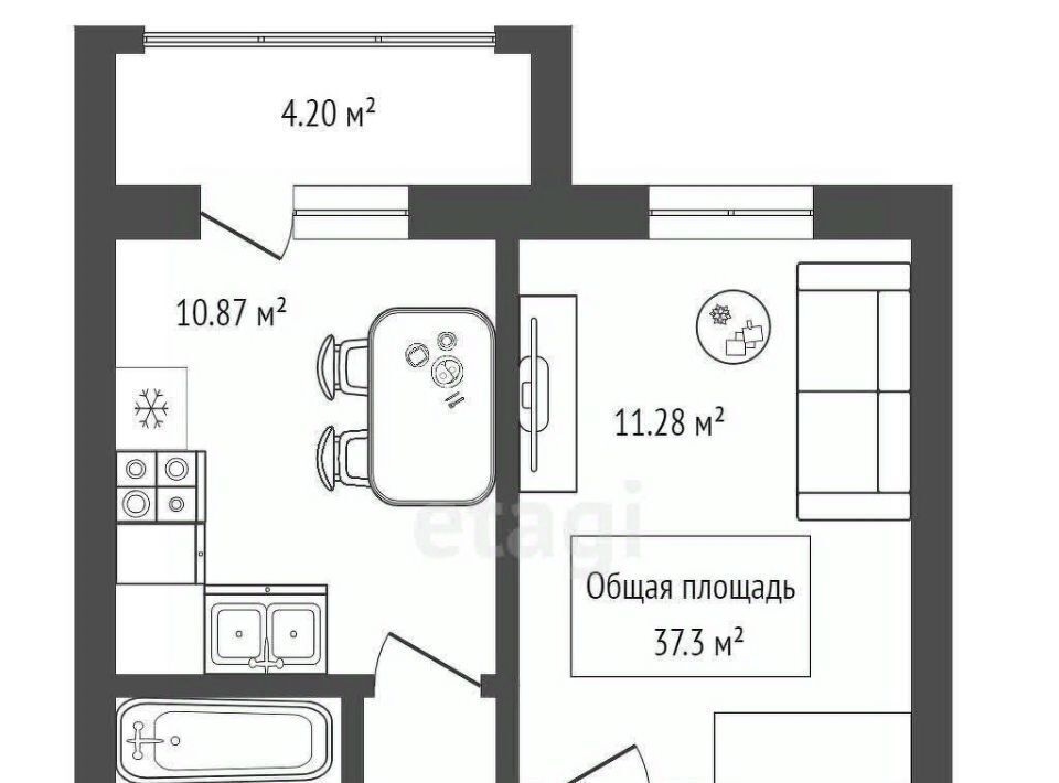 квартира г Бердск ул Салаирская 1/1 микрорайон «Поэзия» фото 13