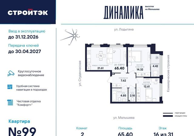 р-н Кировский ул Малышева 145 ЖК "Динамика" фото