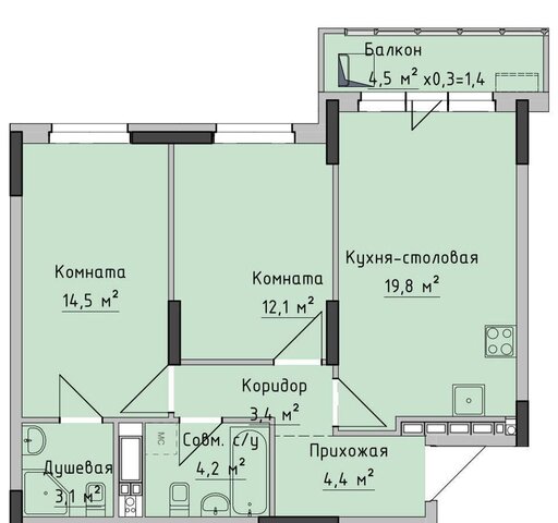 р-н Октябрьский Север ул Новая Восьмая 4 ЖК «Холмогоровский» фото