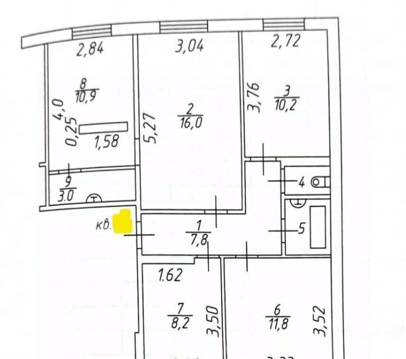 квартира г Набережные Челны р-н Центральный б-р Кол Гали 16 фото 2